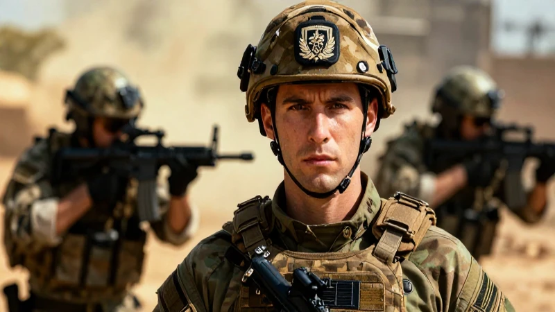 Oficial militar profesional con mirada determinada