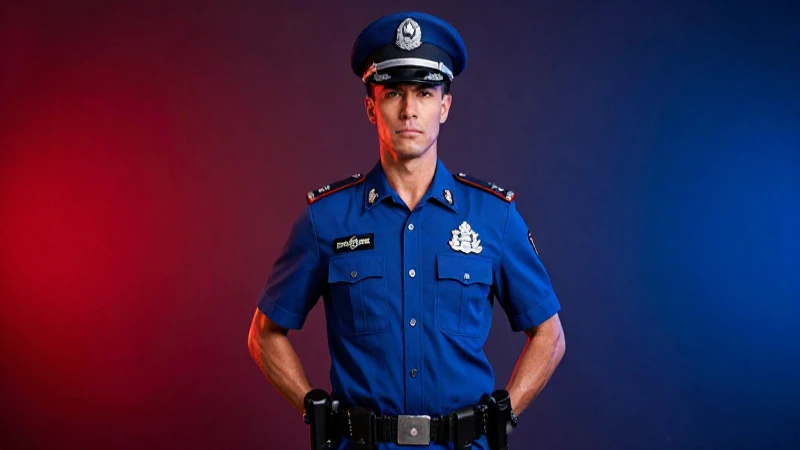 Oficial militar confiado en iluminación dramática