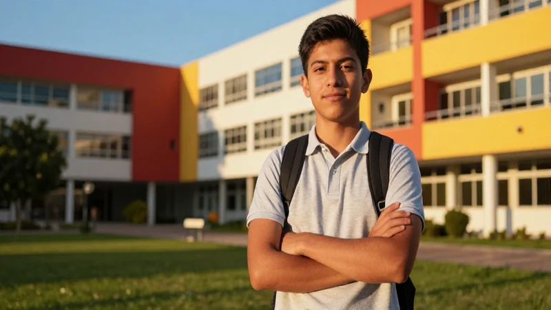Joven mexicano confiado bajo luz dorada