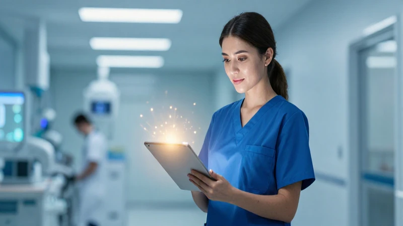 Enfermera especializada profesional en un entorno moderno