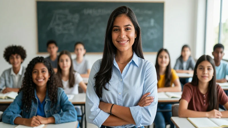 Maestra mexicana inspira a alumnos en aula moderna