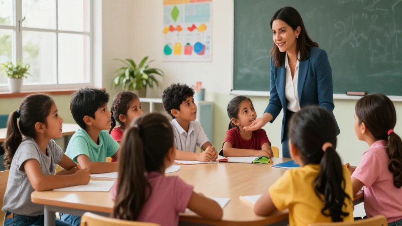 Niños mexicanos aprendiendo en aula vibrante