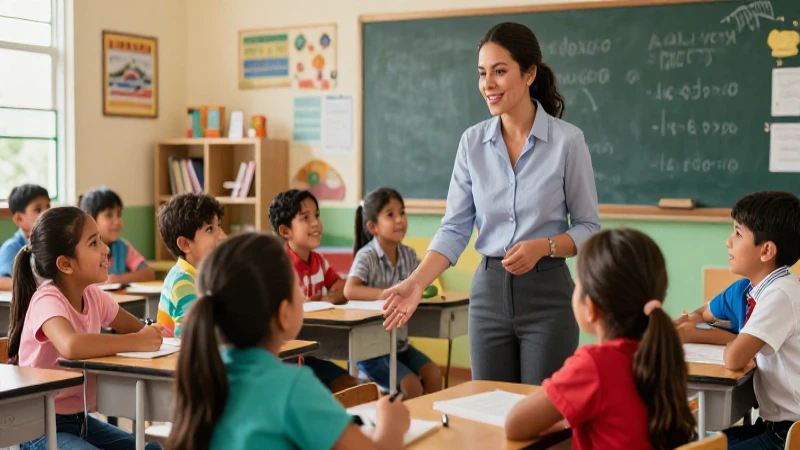 Clase vibrante y diversa guiada por una pedagoga profesional