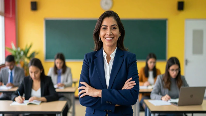 Retrato profesional de éxito académico mexicano