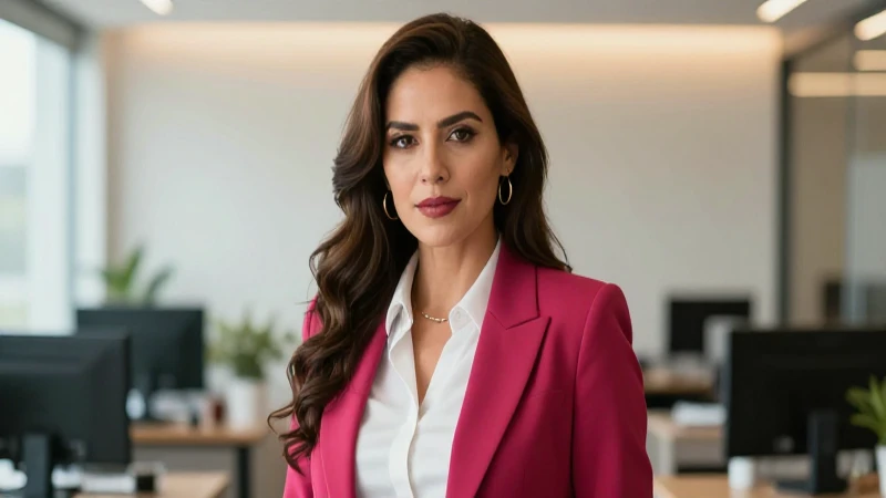 Retrato elegante de profesional mexicana moderna