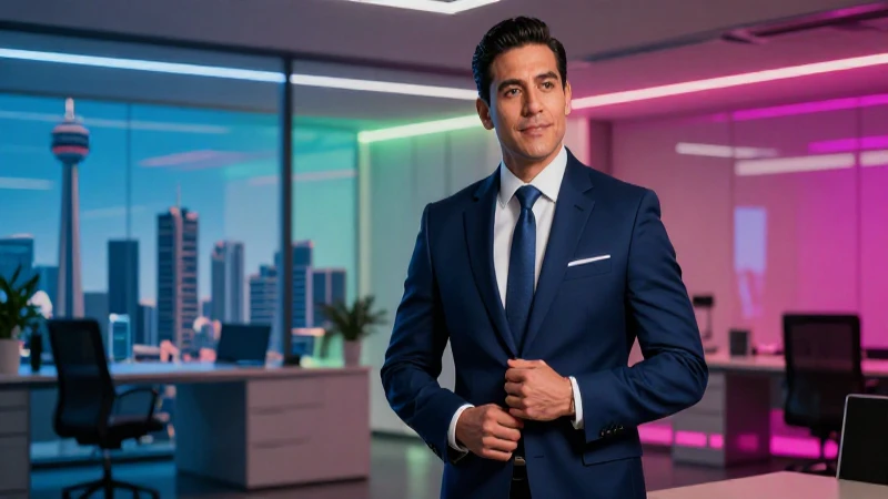 Hombre profesional en Toronto con éxito