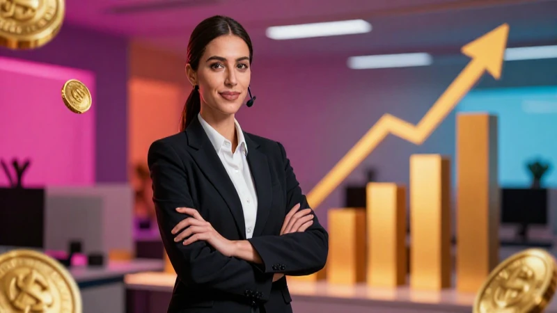 Asistente mexicana profesional en oficina vibrante