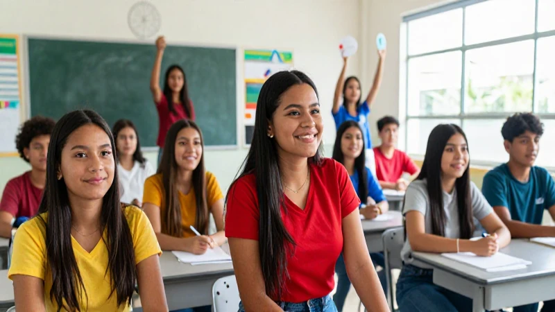 Estudiantes mexicanos celebran logros en aula moderna