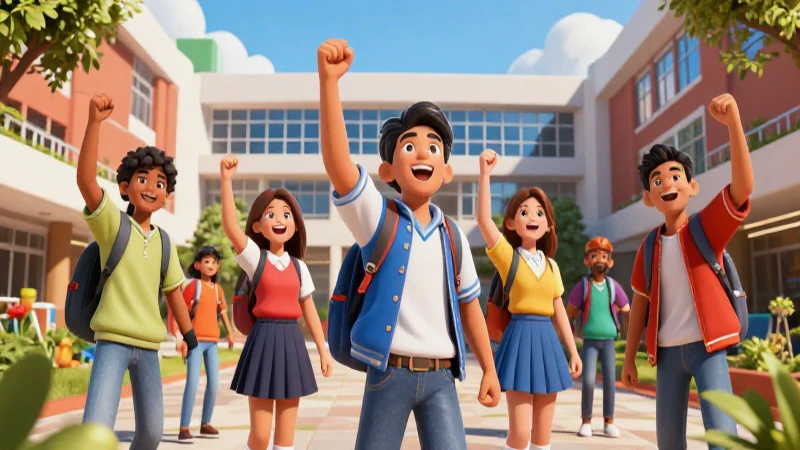 Estudiantes mexicanos celebrando logros académicos
