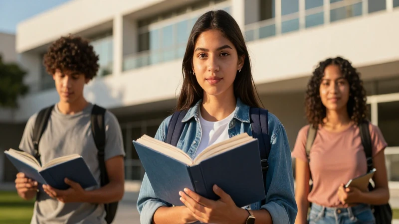 Estudiante mexicano en luz dorada