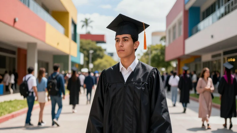Estudiante mexicano celebra graduación universitaria con estilo