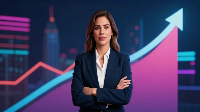 Mujer mexicana exitosa en entorno financiero moderno