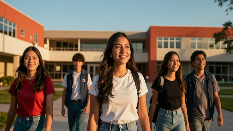 Estudiante mexicano con oportunidad en campus moderno