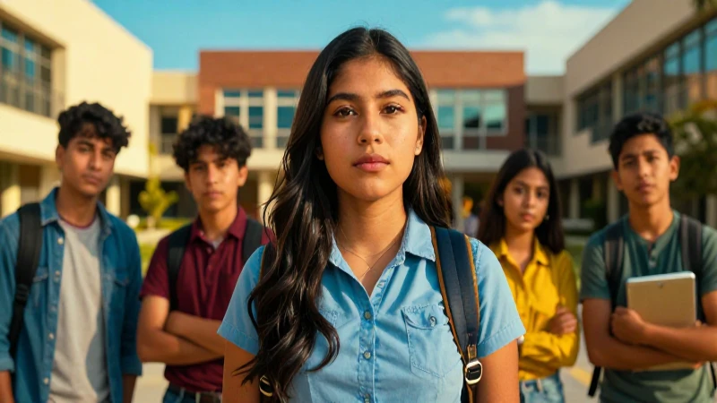 Imagen cinematográfica de estudiante mexicano