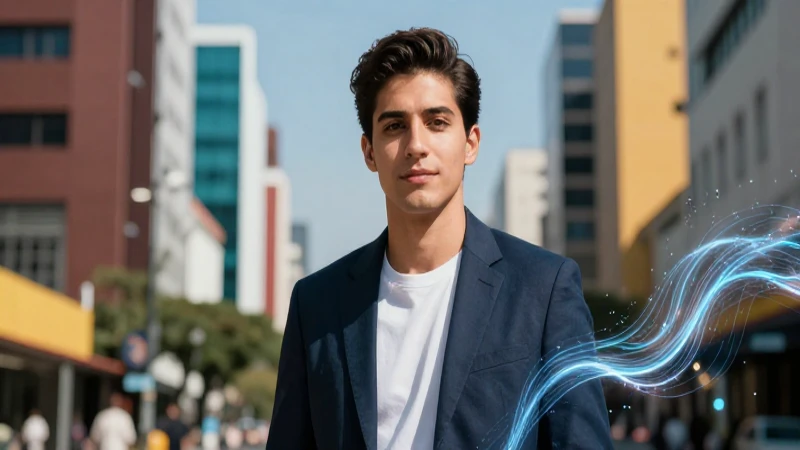 Joven mexicano digital en Ecatepec hiperrealista