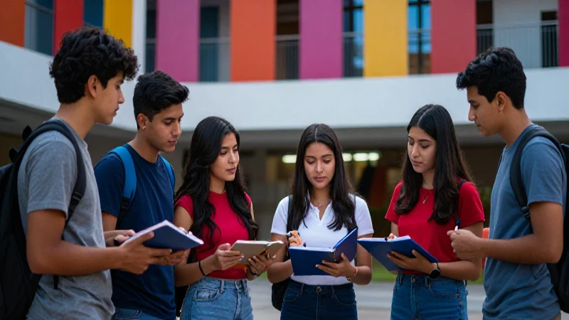 Estudiantes mexicanos colaboran en campus vibrante