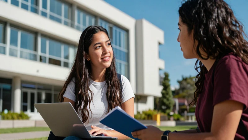 Estudiante mexicano moderno en un campus vibrante