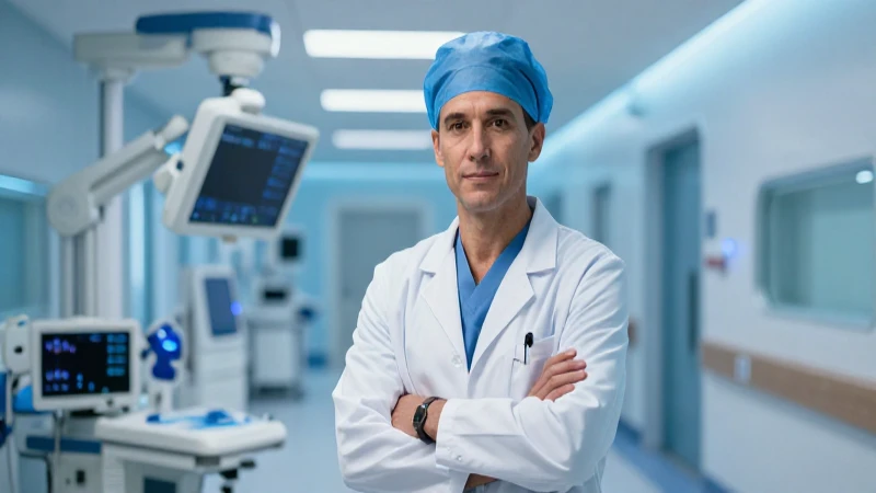 Doctor moderno en hospital con estética dramática