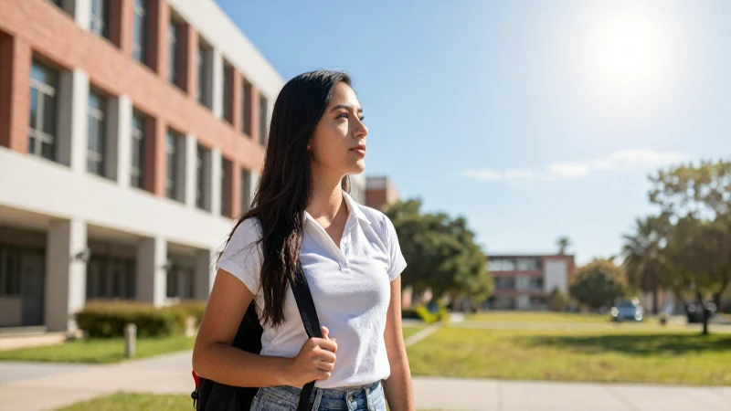 Joven mexicano mira campus y futuro brillante
