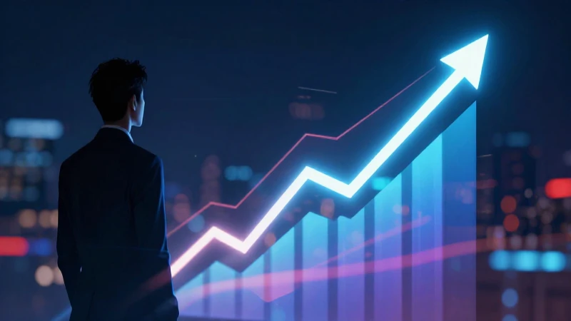 Gráfico de crecimiento financiero moderno y vibrante