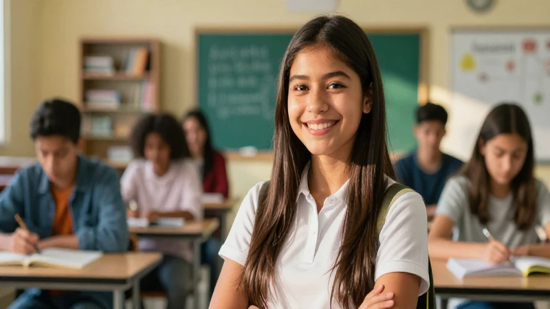 Joven mexicana sonríe con éxito y confianza