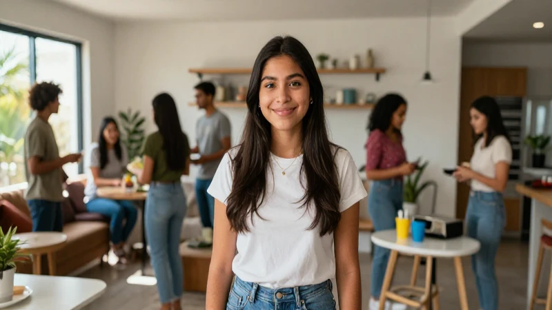 Retrato vibrante de joven estudiante mexicano