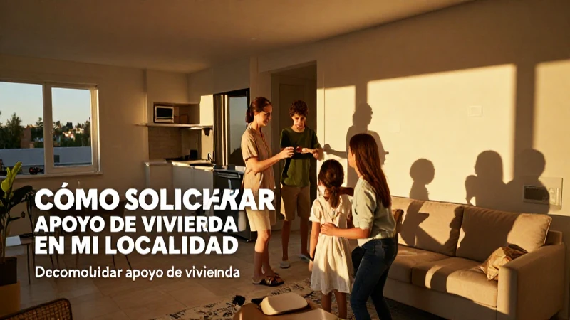 Recomendaciones para solicitar apoyo de vivienda