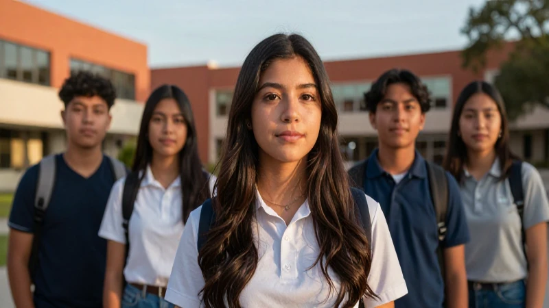Estudiante mexicano con oportunidad en campus moderno