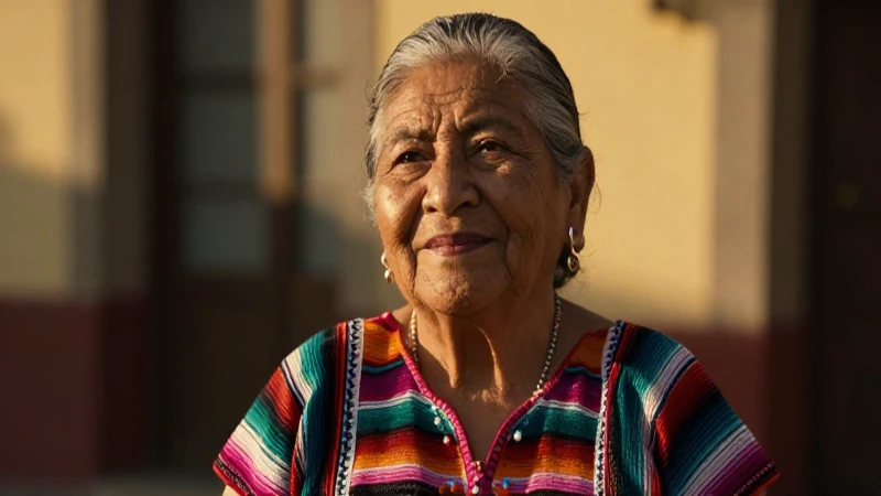 Dignificado retrato mexicano en luz dorada