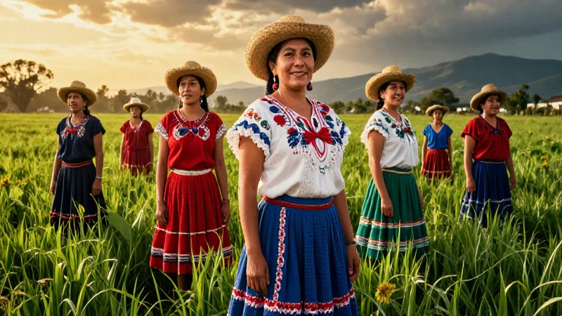 Vibrante agricultor mexicano en campo dorado