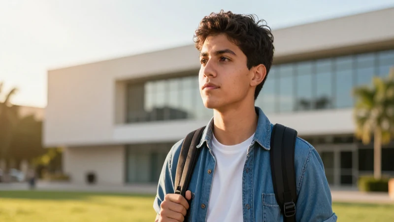 Joven mexicano inspirado en campus universitario