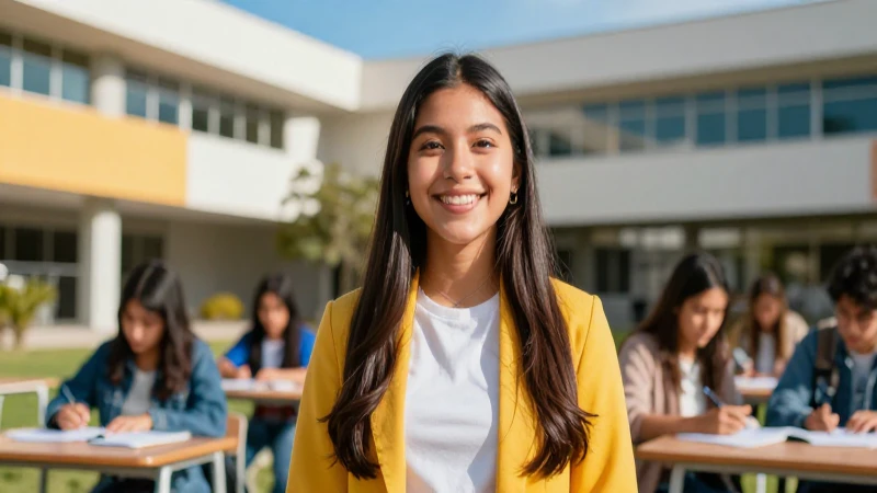 Joven mexicano celebra su éxito académico vibrante