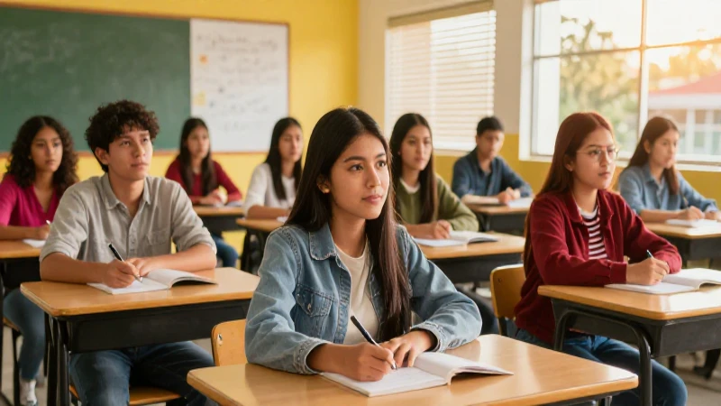 Estudiante mexicano triunfa en aula moderna y brillante