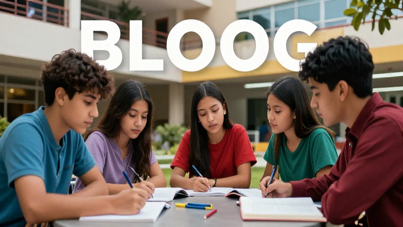 Estudiantes mexicanos modernos estudiando con éxito