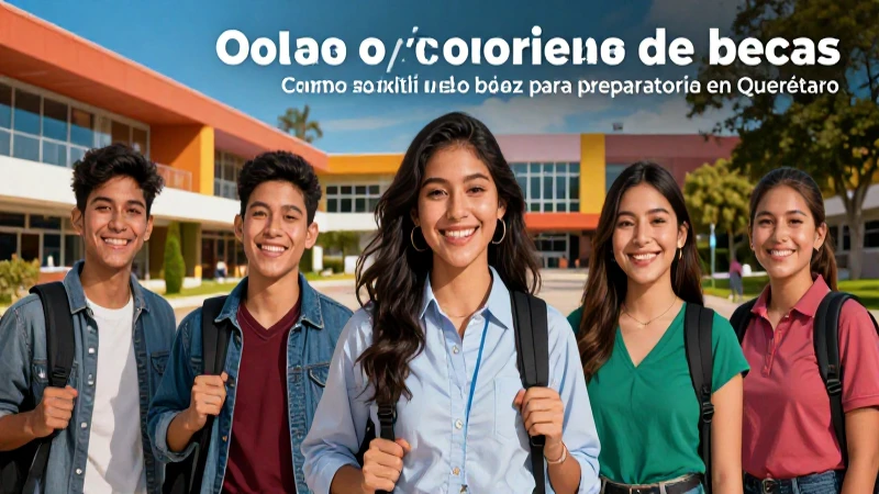 Ilustración vibrante sobre becas y éxito
