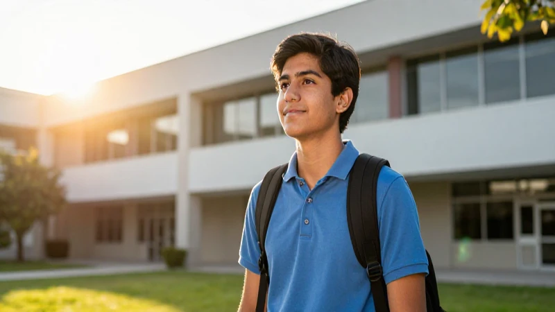 Joven mexicano motivado con luz dorada