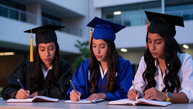 Estudiantes universitarios mexicanos, fotografía profesional