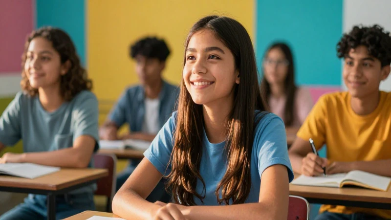 Estudiante mexicana soñadora en luz dorada