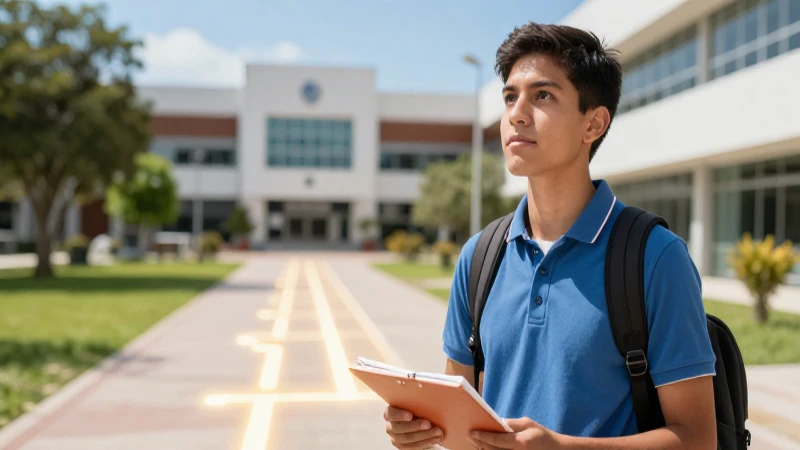 Estudiante mexicano soñando con un futuro brillante