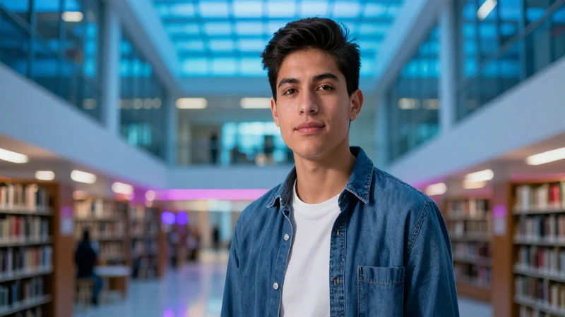 Joven estudiante mexicano triunfa en biblioteca moderna