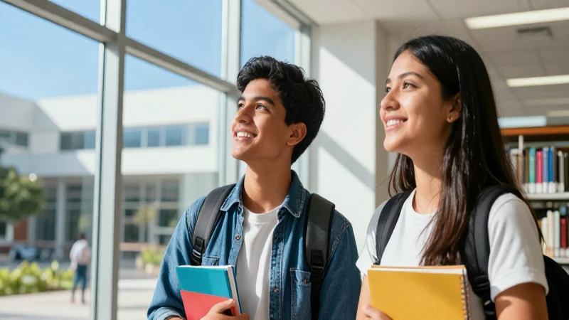 Estudiantes mexicanos celebrando el éxito educativo