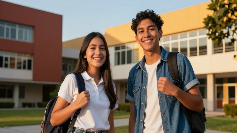 Estudiantes mexicanos celebran éxito académico en campus moderno