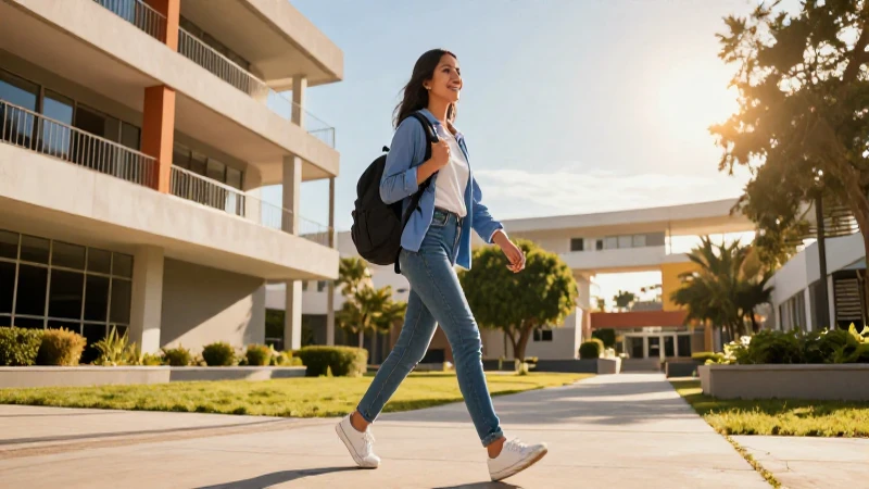 Estudiante mexicano camina con éxito en campus dorado