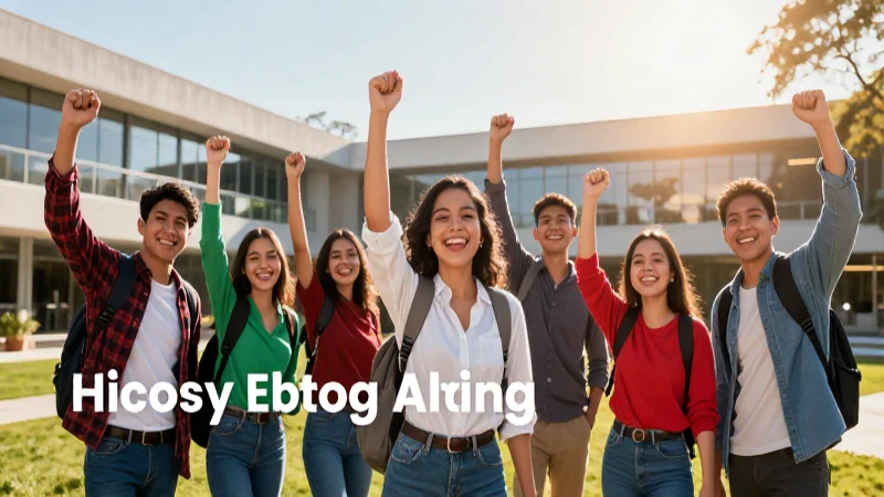 Éxito estudiantil en campus vibrante