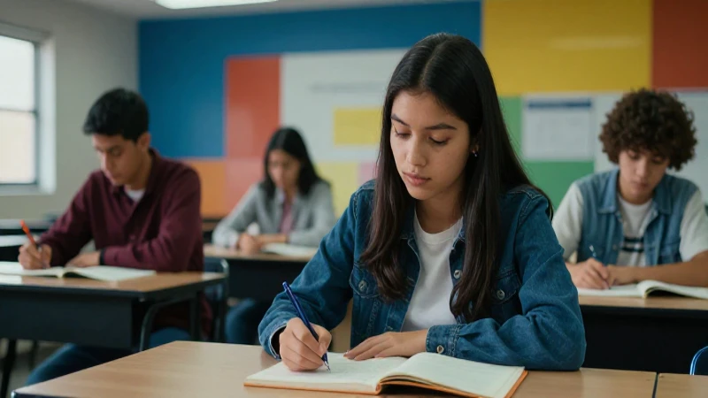 Joven mexicano estudia en campus universitario moderno