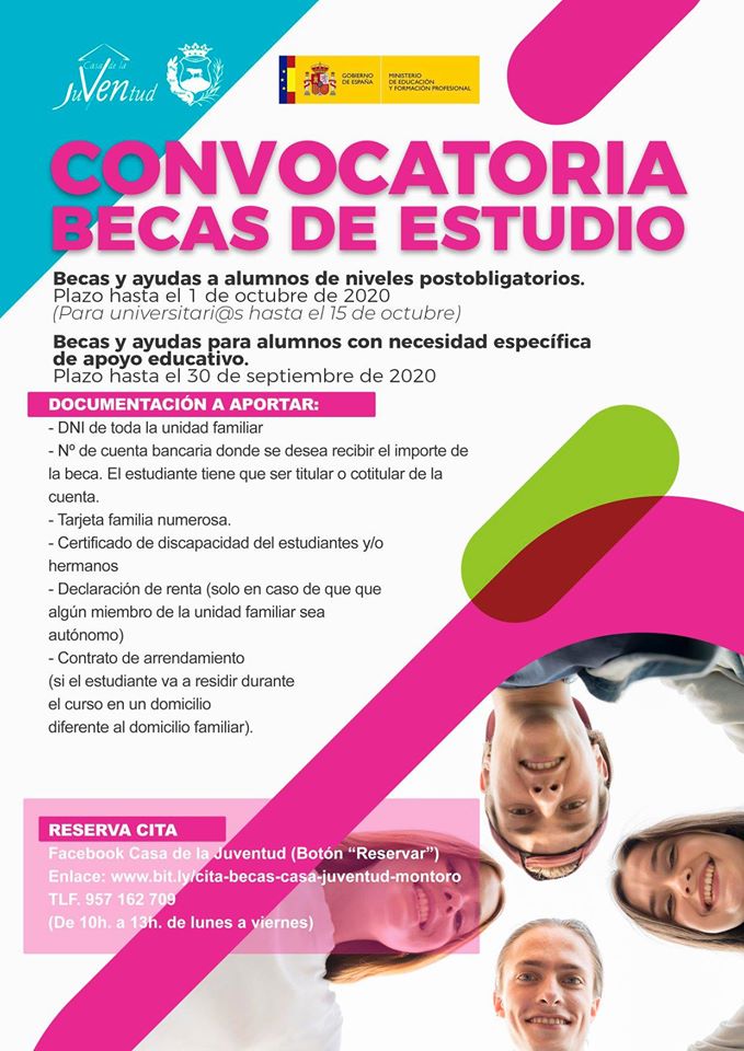 Solicitud de becas de segunda oportunidad y plazo de inscripción