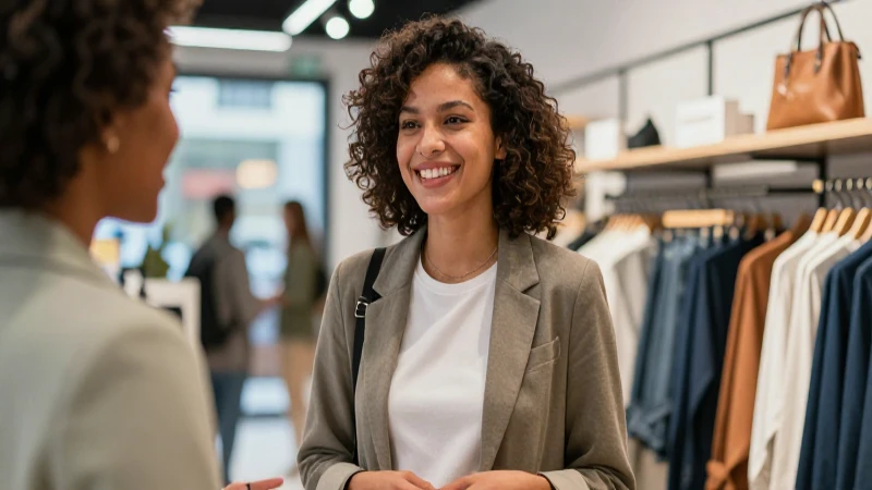 Joven profesional sonriendo en ambiente moderno
