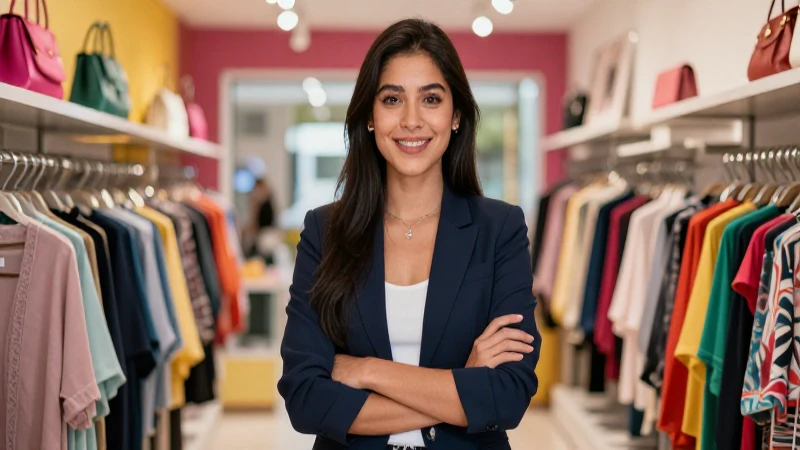 Joven profesional mexicano ambicioso en retail