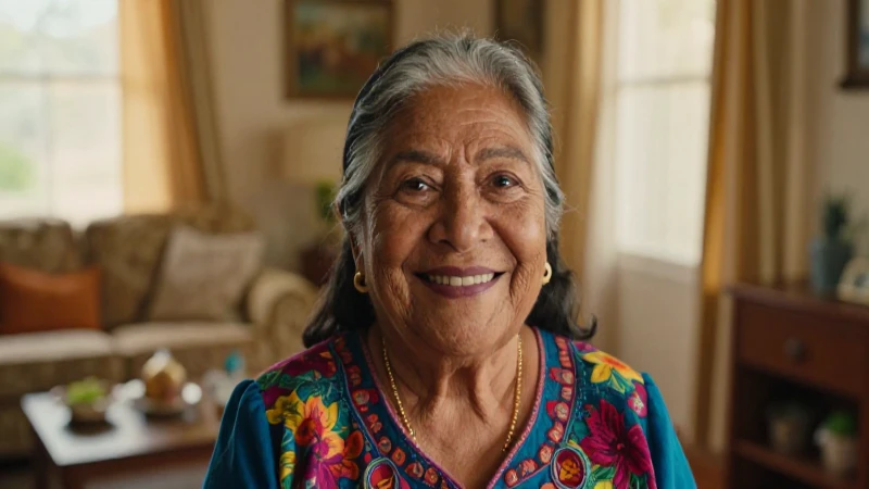 Retrato cálido de mujer mexicana sonriente