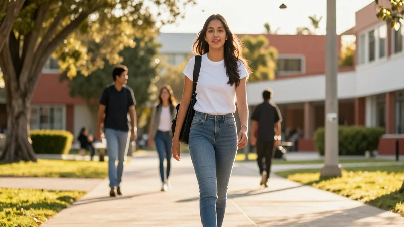 Estudiante mexicano mira su futuro vibrante con confianza